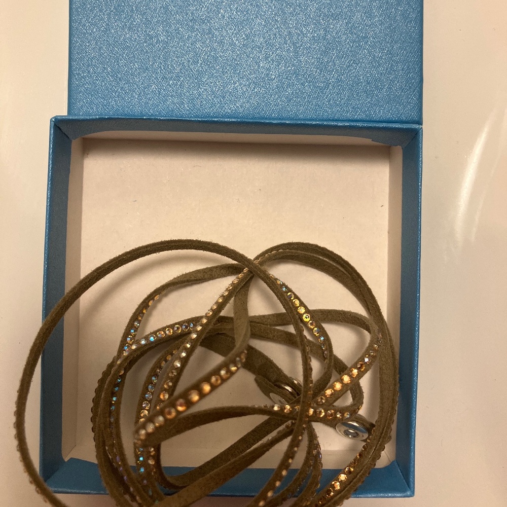Wrap Around Tan Bracelet by Touchstone Crtystal